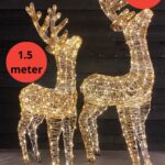 Setje verlichte rendieren Dancer en Vixen