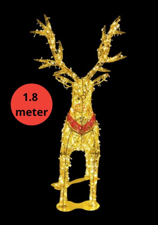 Verlicht rendier Comet 180cm