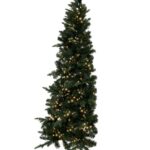 Halve kunstkerstboom Vancouver met ledverlichting 180cm