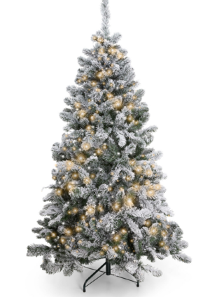 Kunstkerstboom Memphis besneeuwd met ledverlichting 210cm