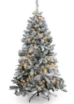 Kunstkerstboom Memphis besneeuwd met ledverlichting 270cm