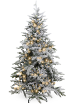 Kunstkerstboom Montreal besneeuwd met ledverlichting 210cm