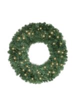 Kerstkrans Memphis met ledverlichting op batterij 90cm