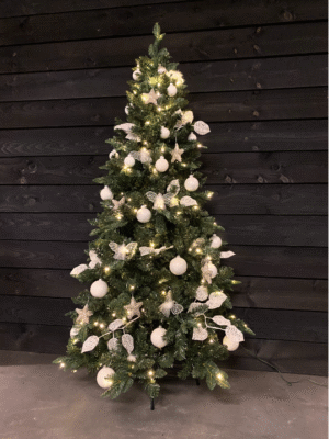2 Halve kunstkerstboom Memphis 180cm met ledverlichting sfeer voor