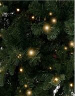Halve kunstkerstboom Vancouver met ledverlichting 210cm - Afbeelding 5