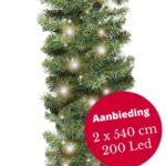 Set van 2 guirlande Memphis met ledverlichting (200st)