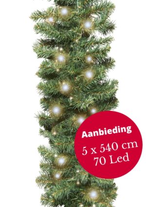 Set van 5 guirlande Memphis met ledverlichting (70st)