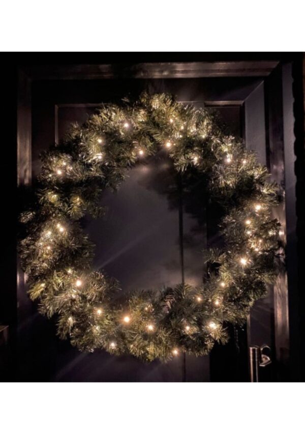 kerstkrans op batterij 90 cm