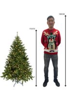Kunstkerstboom Memphis met ledverlichting 150cm - Afbeelding 3