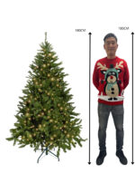Kunstkerstboom Memphis met ledverlichting 180cm - Afbeelding 3