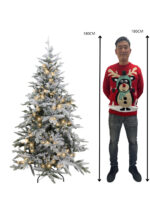 Kunstkerstboom Montreal besneeuwd met ledverlichting 180cm - Afbeelding 3
