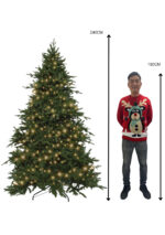 Kunstkerstboom Portland met ledverlichting 240cm - Afbeelding 3