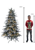 Kunstkerstboom Vancouver besneeuwd met ledverlichting 240cm - Afbeelding 3