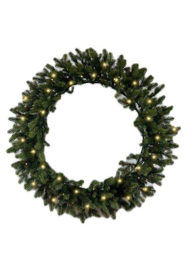 Kerstkrans Portland met ledverlichting 60cm