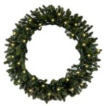 Kerstkrans Portland met ledverlichting 90cm