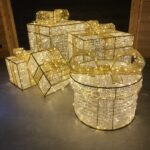 Set van 5 verlichte cadeaus