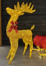 Verlicht rendier met slee - Afbeelding 2