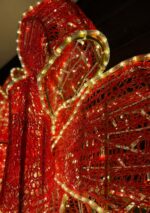 Strik rood met ledverlichting 200cm - Afbeelding 3