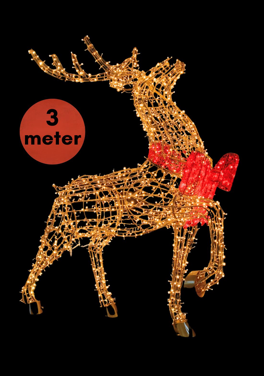 verlicht rendier Rudolph 300cm