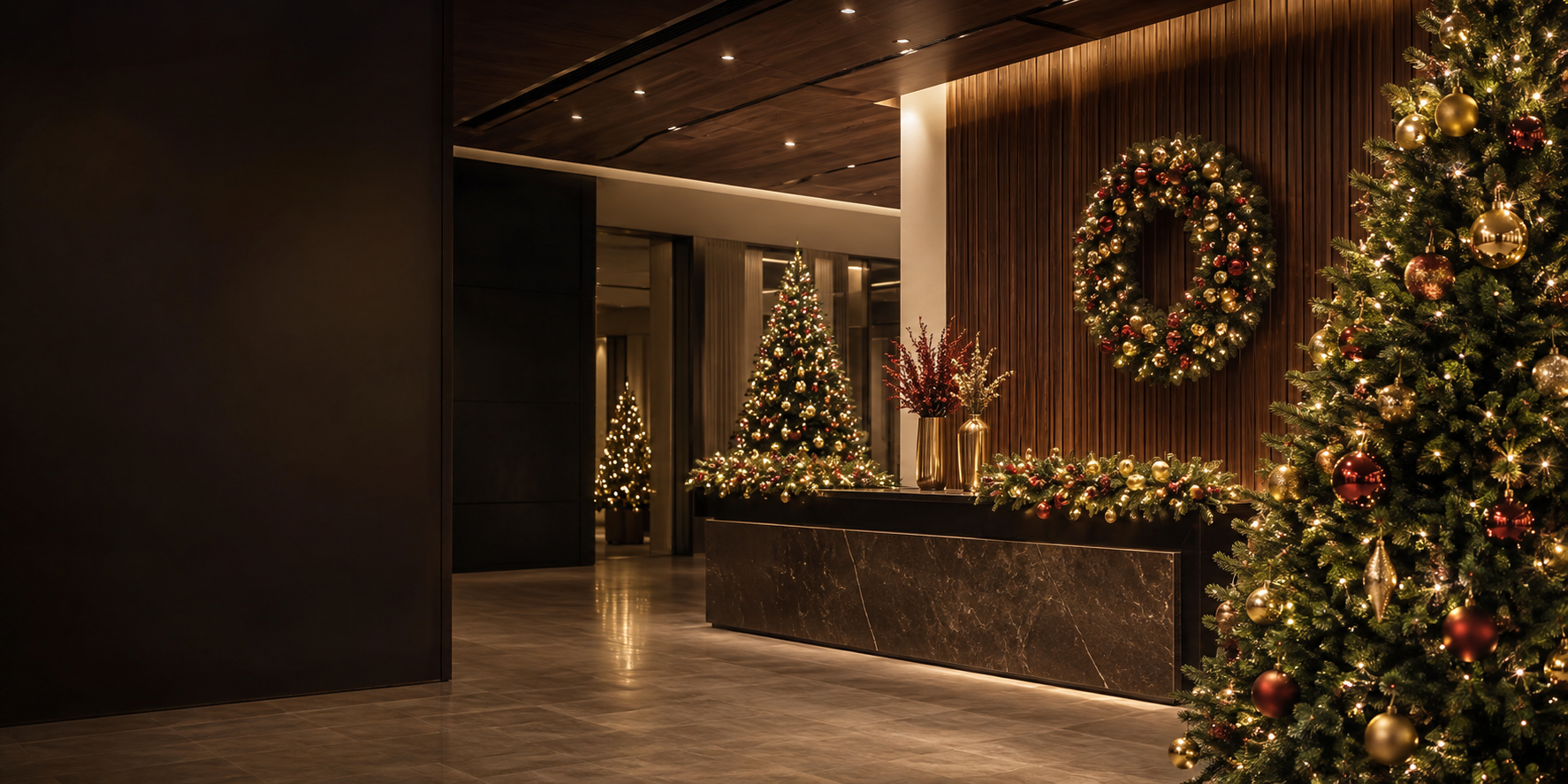kerstversiering voorbedrijven